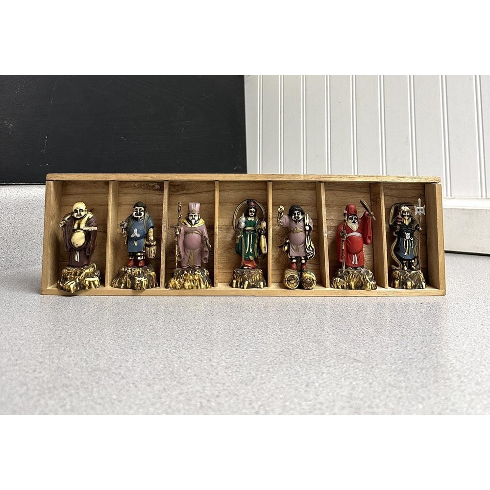 Vintage 60's 'Seven Gods Of Good Fortune' Mid Century Japanese Celluloid RARE